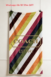 Coach Colorful Stripe Flannel Throw Blanket C008